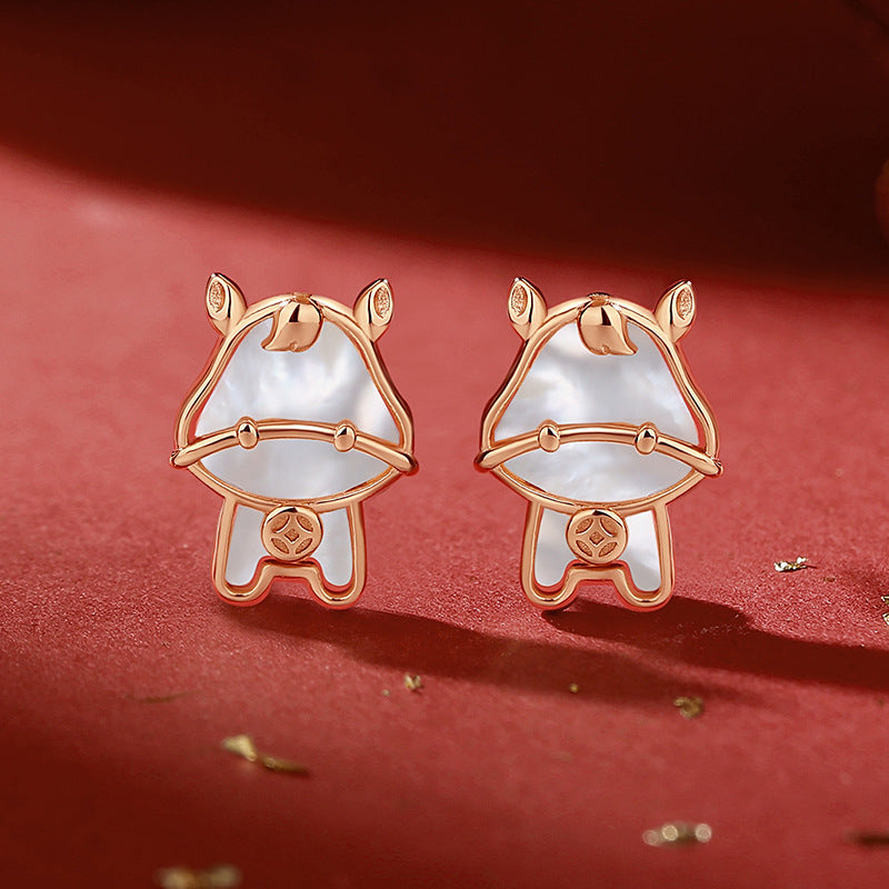 Sterling Sier National Fashion Chinese Zodiac Earrings
