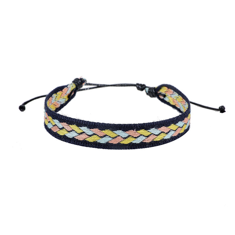 Bohemian Artistic Printed Fabric Carrying Strap Bracelets