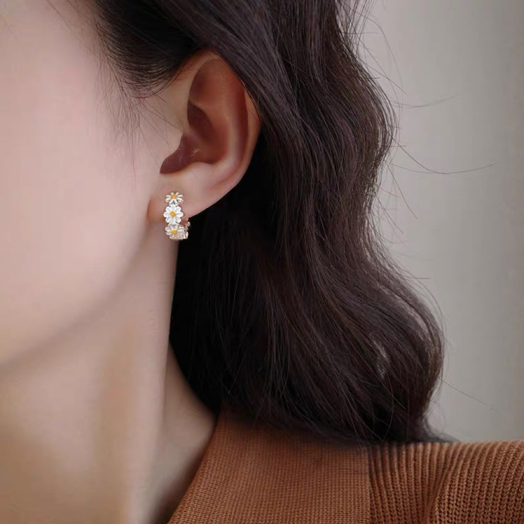 Pastoral Classic Style Ear Fresh Sweet Beauty Western Eardrops Clip Earrings