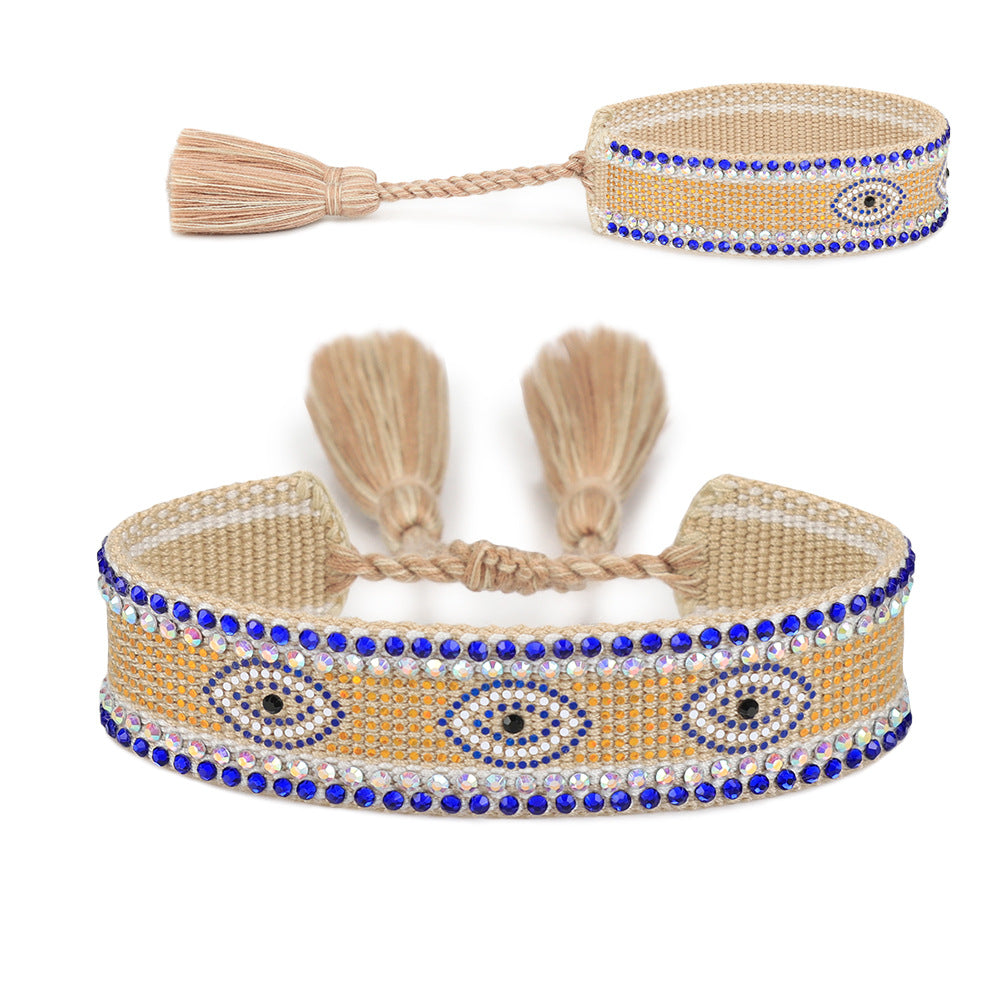 Female Blue Eyes Creative Hand Rope Bracelets