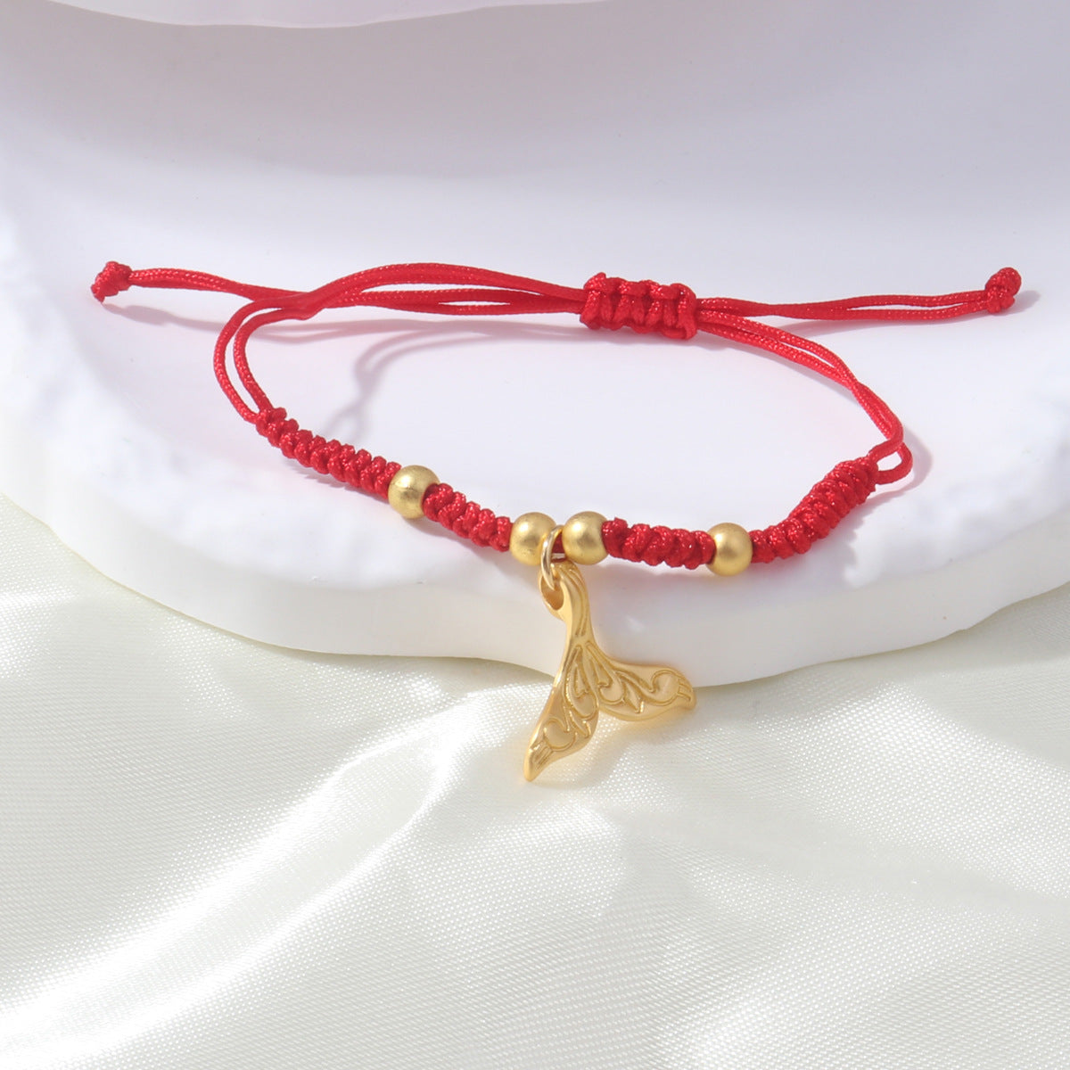 Braided Red Rope Auspicious Language Butterfly Fortune Cat Safe Joy Bracelets