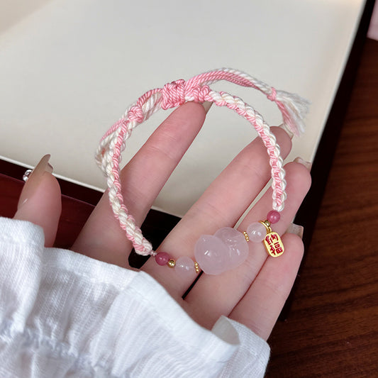 Fairy Sweet Gentle Natural Pink Crystal Bracelets