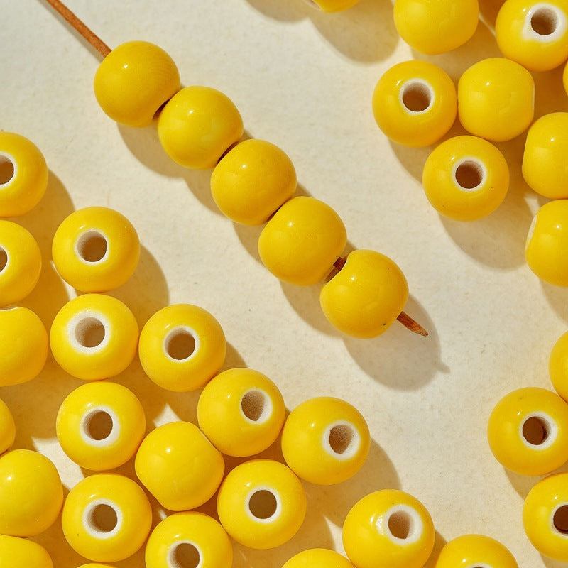 Graceful Casual Ceramic Round Beads Braiding Jewelry Accessories