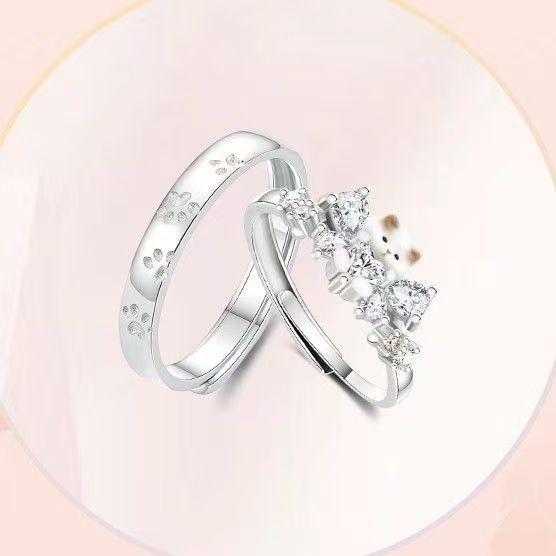 Puppy Sweet Cute Personalized Niche Design Creative Ring