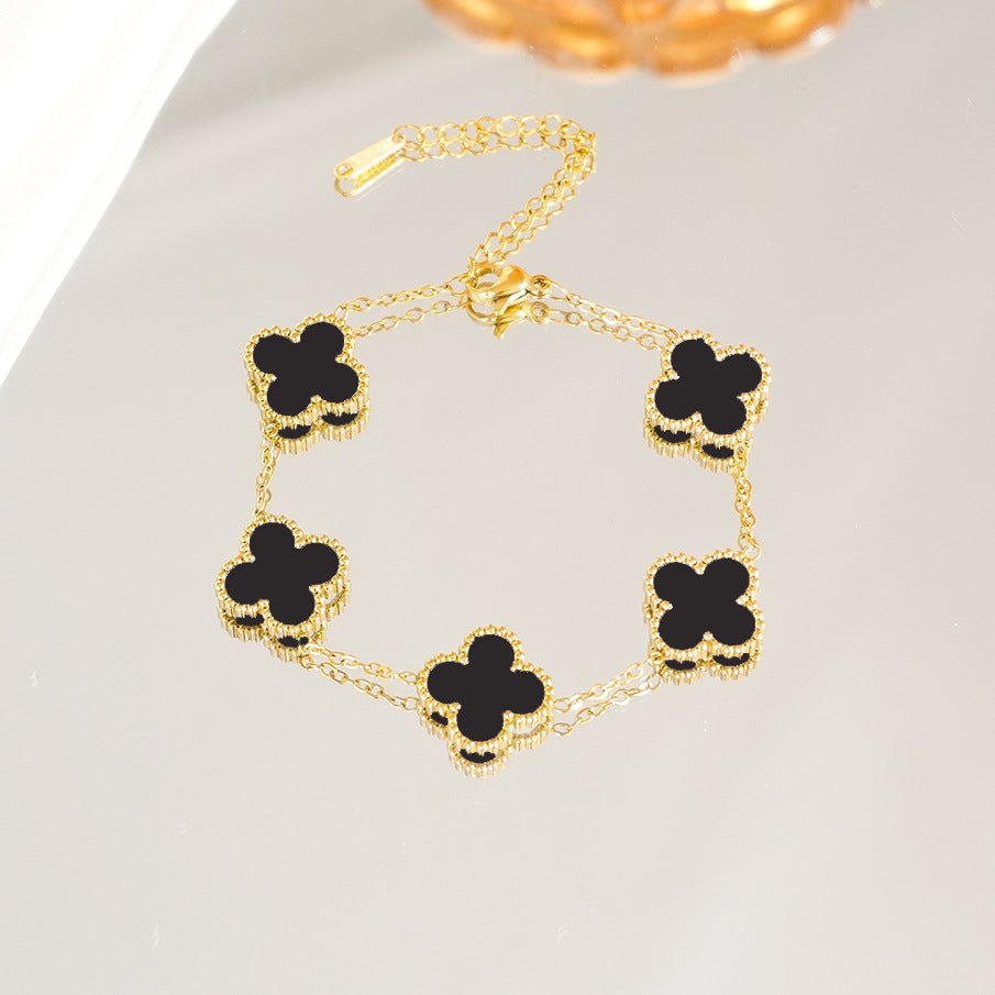 Clover Light Luxury High-grade Female Hand Bracelet