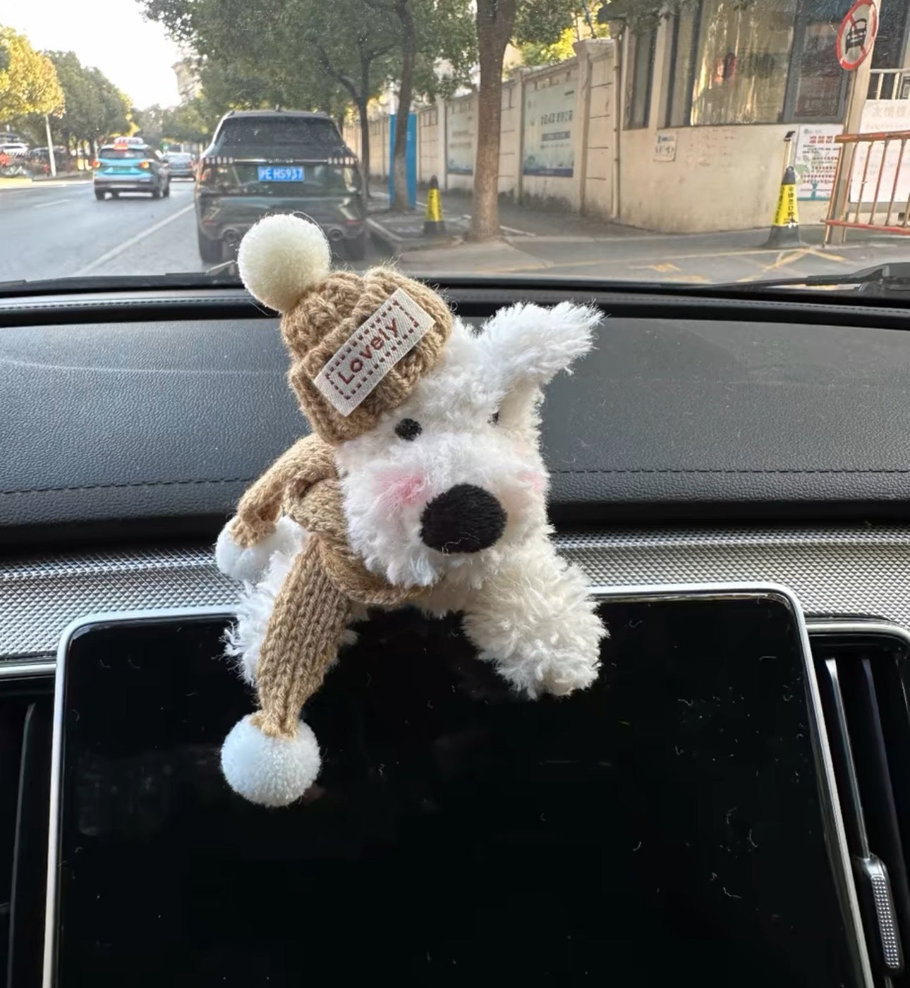 Highland Scrawled Puppy Plush Doll Backpack Cute Hanging Ornaments
