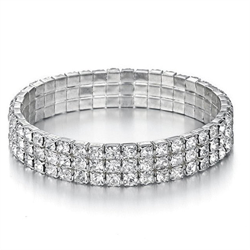 Hot Diamond Elastic Bridal Korean Style Bracelets