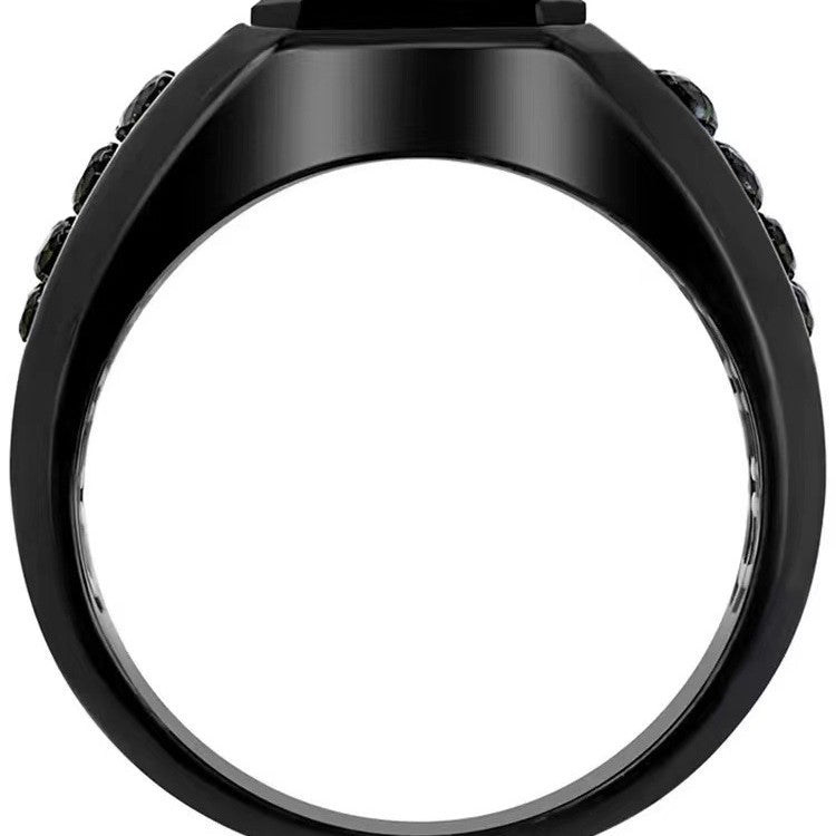 Men's Black Matte Classic Fashion Wedding Ring