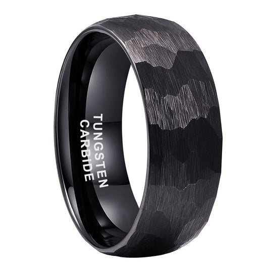 Steel Plated Black Arc Surface Beating High Rings