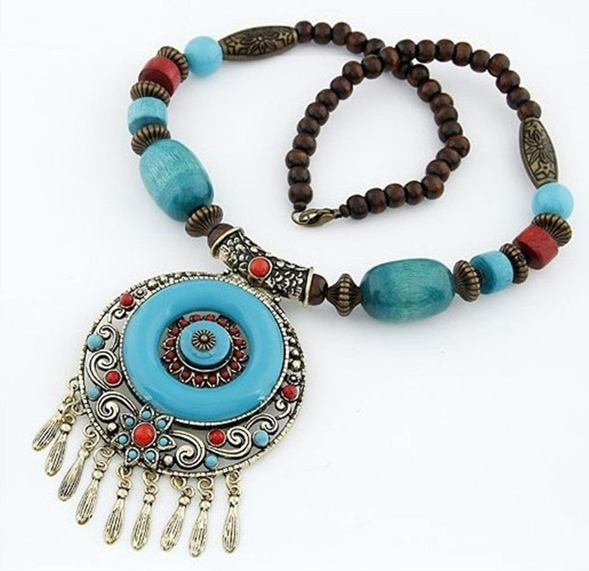 Ocean Exaggerated Sweater Chain Bohemian Style Gem Temperament Necklaces