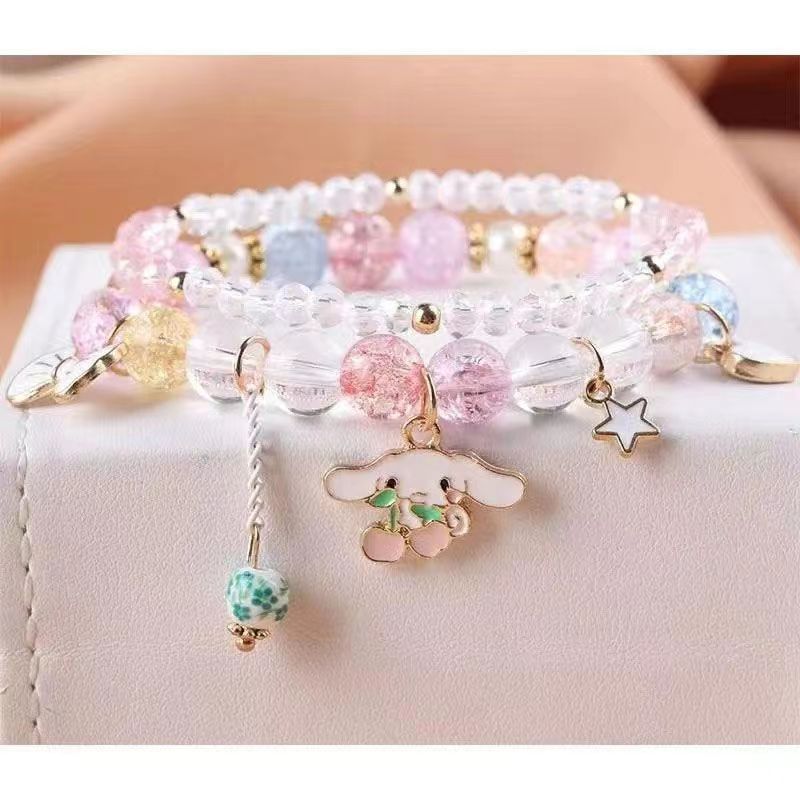 Women's Pearl Korean Super Cute Cartoon Beaded Bracelets