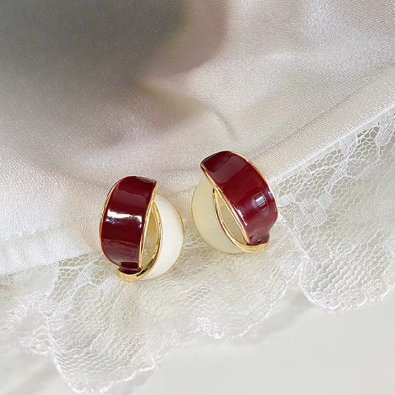 Women's Style Unique Ear For Niche Temperament Red Earrings