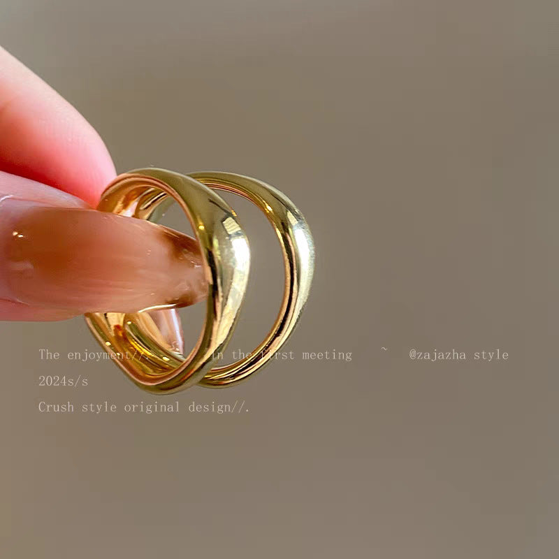 Style Hot Simple Eardrop Round Face Earrings