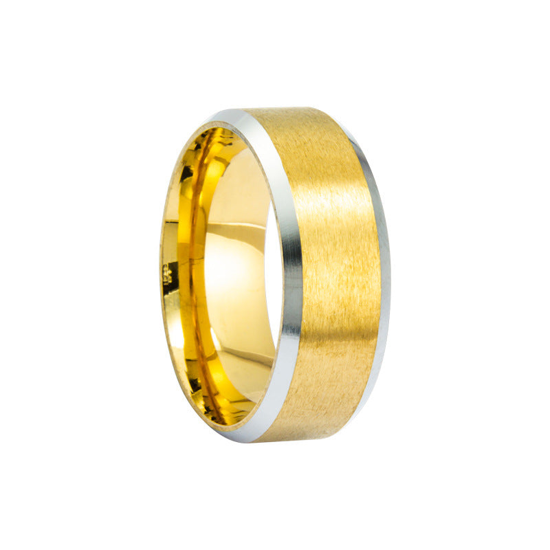 Men's Fashion Titanium Steel Sier Simple Personality Rings