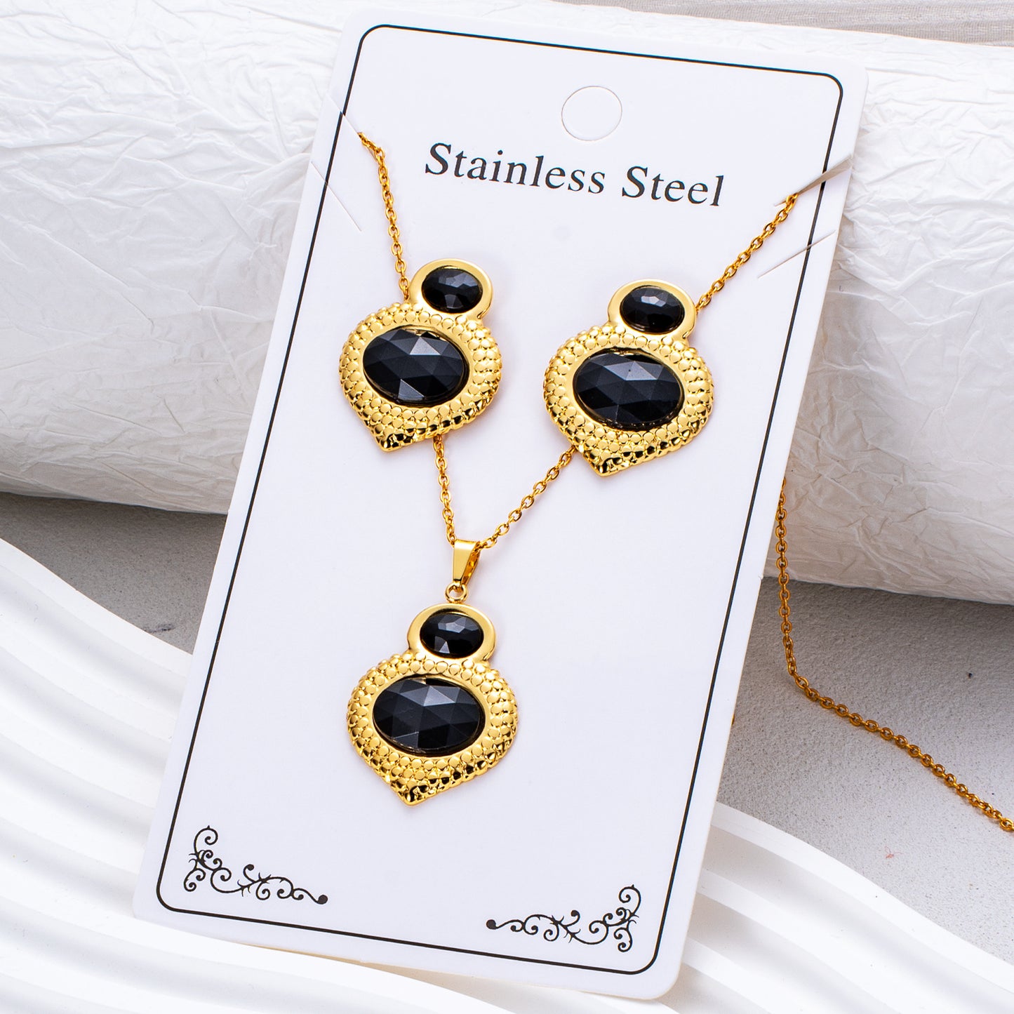 Stainless Steel Light Luxury High-grade Trendy Jewelry Set
