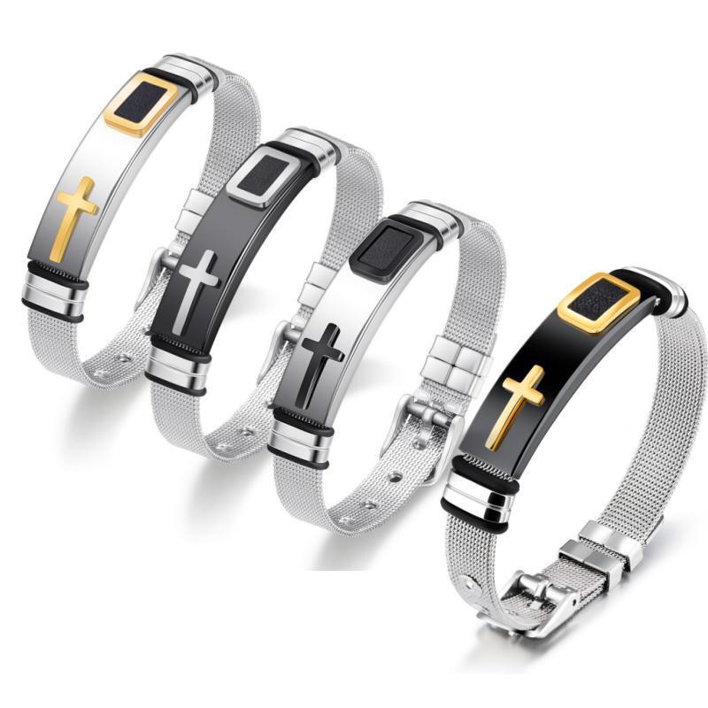 Religious Cross Adjustable Mesh Band Popular Bracelets