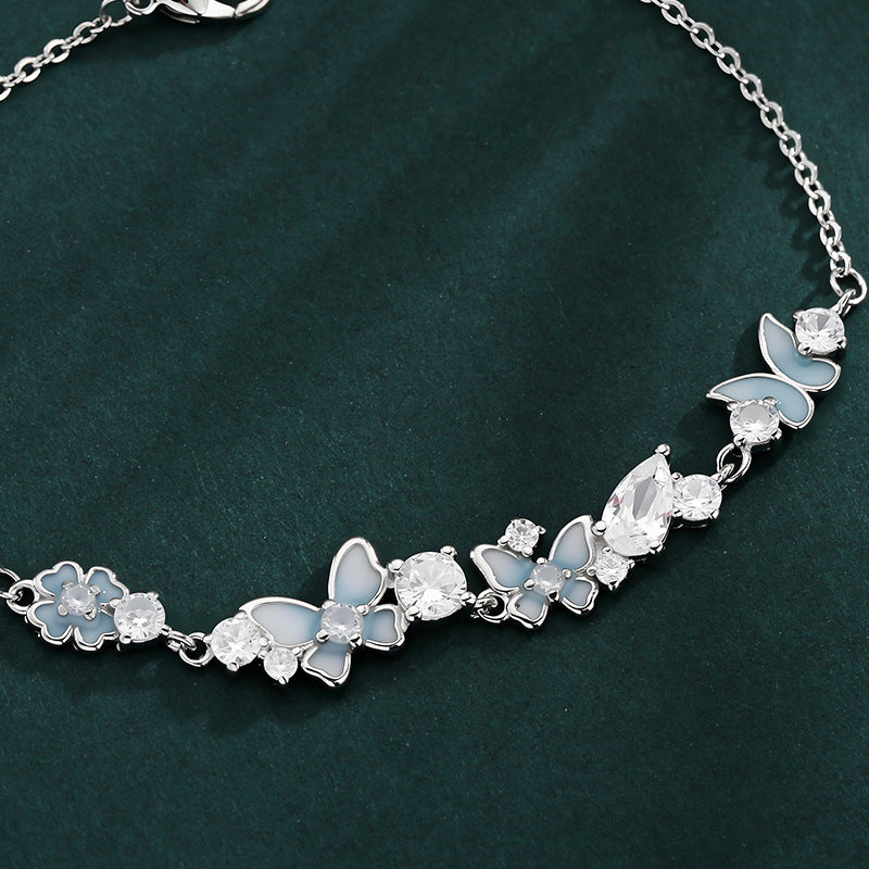 Glory Luminous Butterfly Flower Sweet Elegance Fresh Mori Style Bracelets
