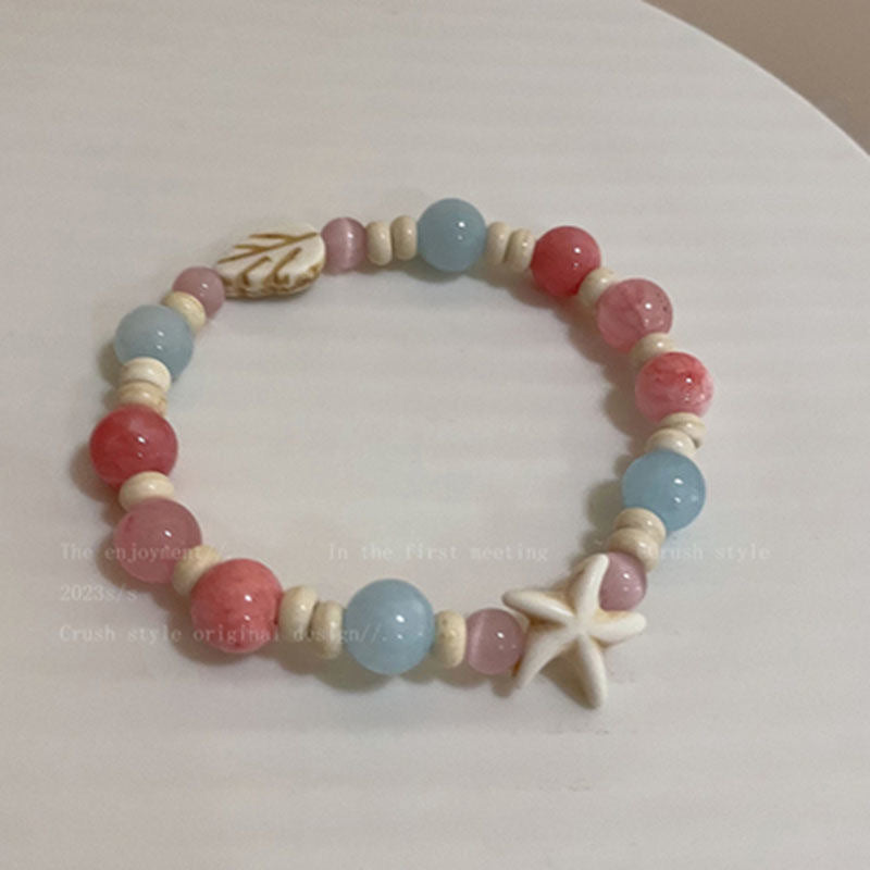 Women's Macaron Color Ceramic Beaded Niche Girlfriends Dopamine Bracelets