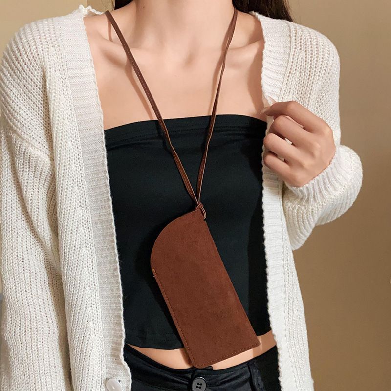 Style Long Leather Pull Key Case Necklaces