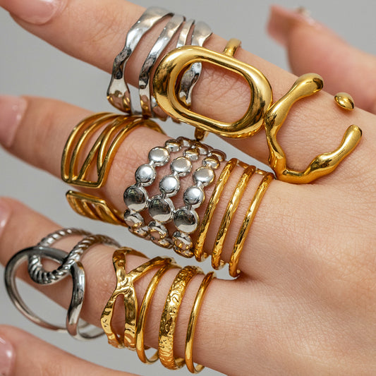 High-grade Simple Gold Steel Series Stainless Bracelets