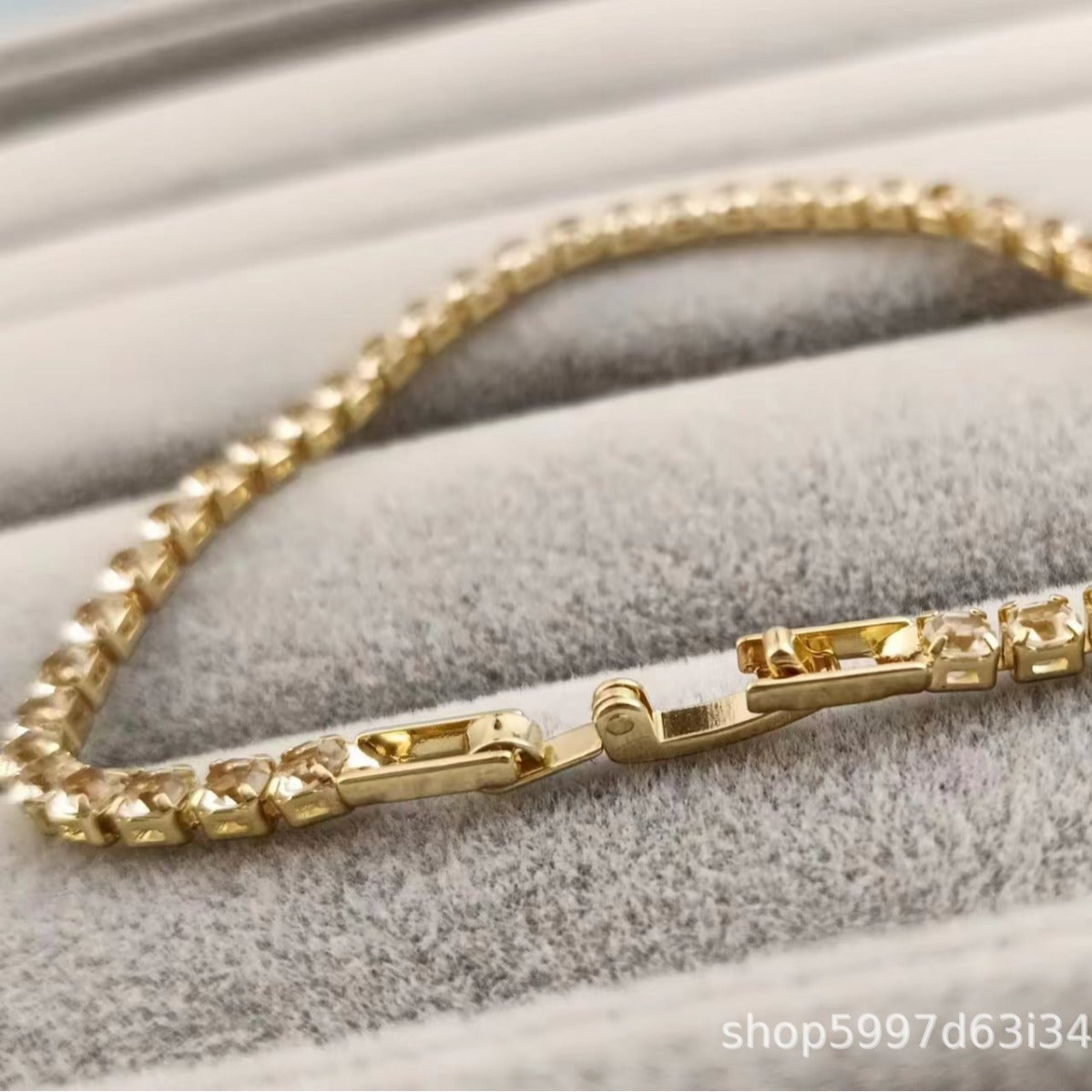 Full Diamond Single Row Tennis Hand Bracelets