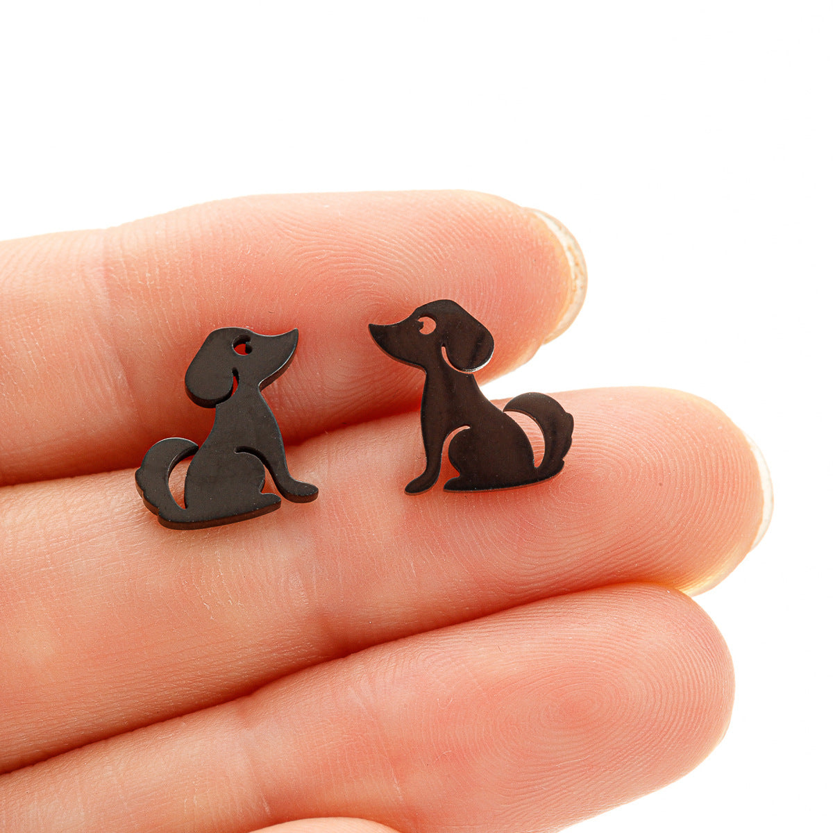 Fashion Cartoon Cute Stainless Steel Gold Plated Pet Earrings