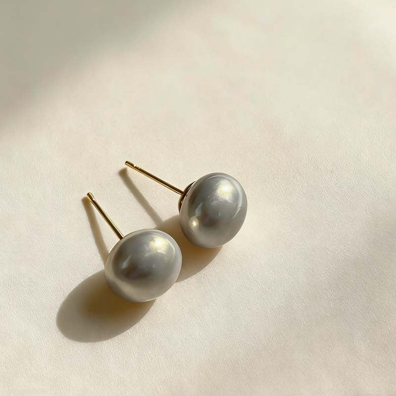 Women's Steamed Bread Aurora Gray Pearl For Light Luxury Temperament High-grade Rings