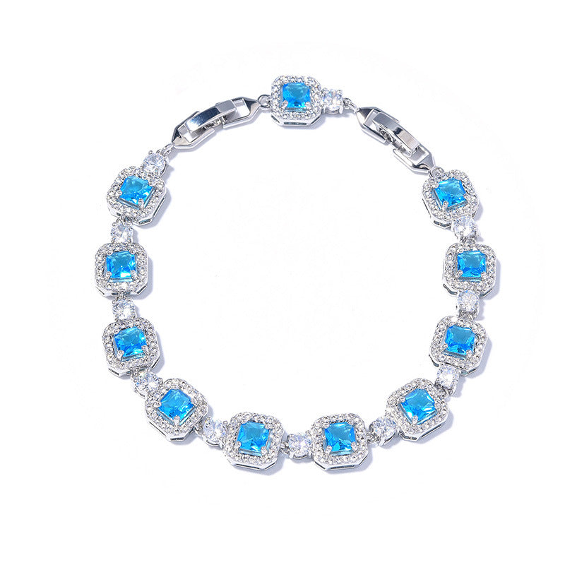 Women's Color Zircon For Fashion Colored Gems Bracelets