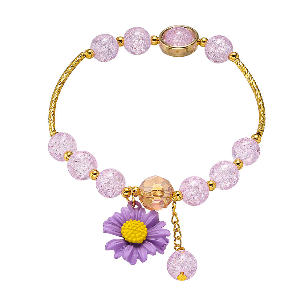 Children's Little Daisy Hot Flower Crystal Cartoon Bracelets