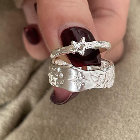 Women's Style Niche Cold Fashion Texture Simple Rings