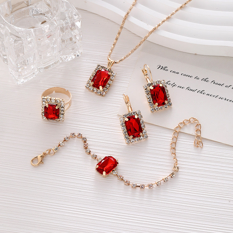 Simple Classic Rhinestone Square Acrylic Ladies Bracelets