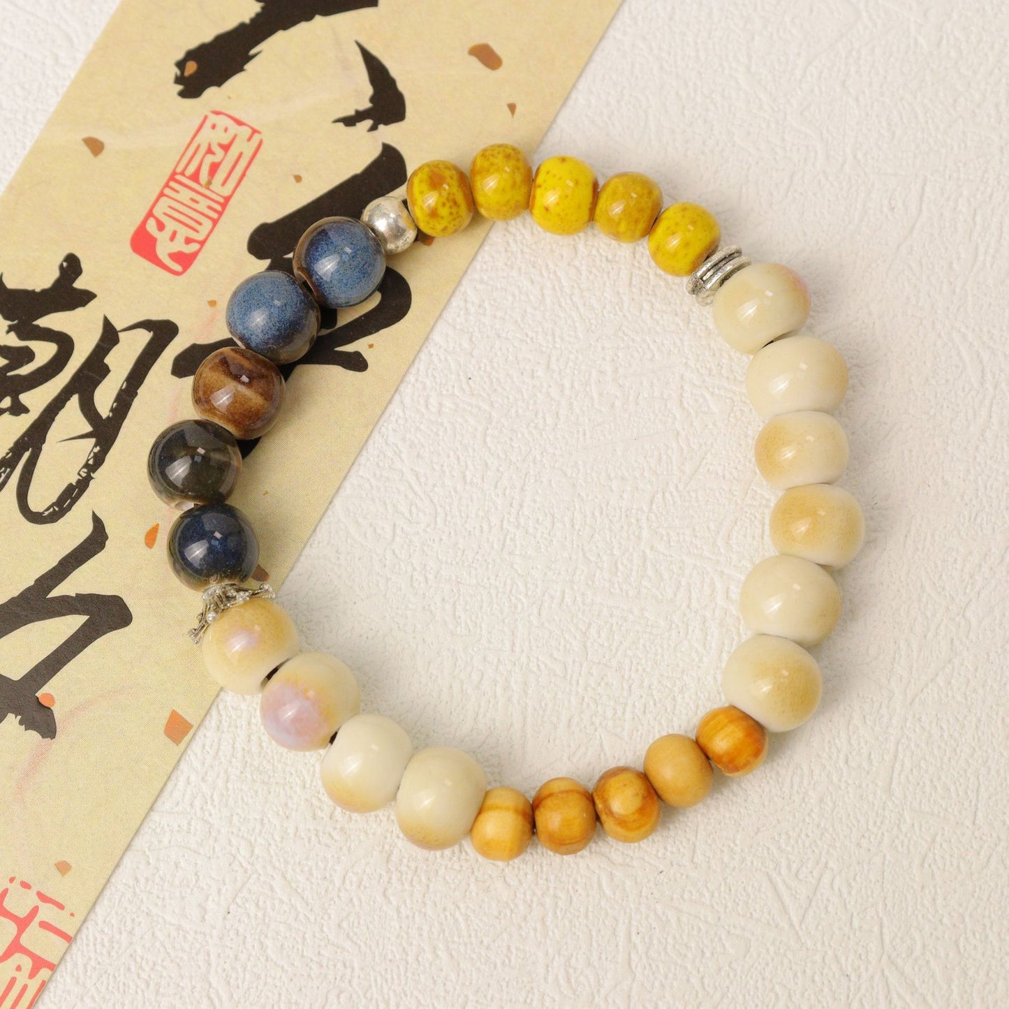 Women's Chinese Style Ceramic High-grade Beaded Ethnic National Bracelets
