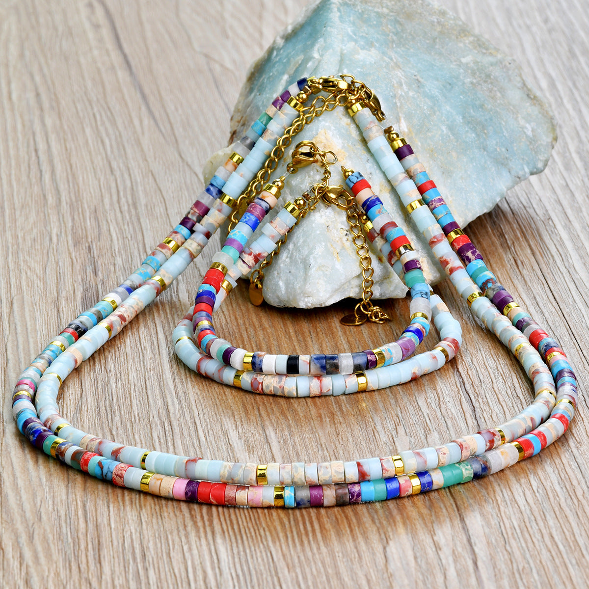 Women's Fashion Stone Light Luxury High-grade Freshwater Pearl Titanium Necklace