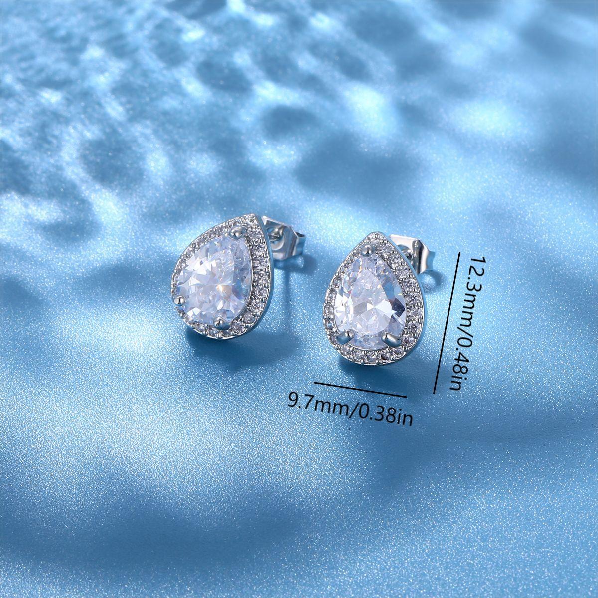 Men's Classic Large Drop Zircon Hip Hop For Stud Earrings