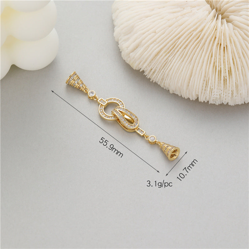 Glamorous Elegant Pearl Buckle Connection Closing Jewelry Accessories