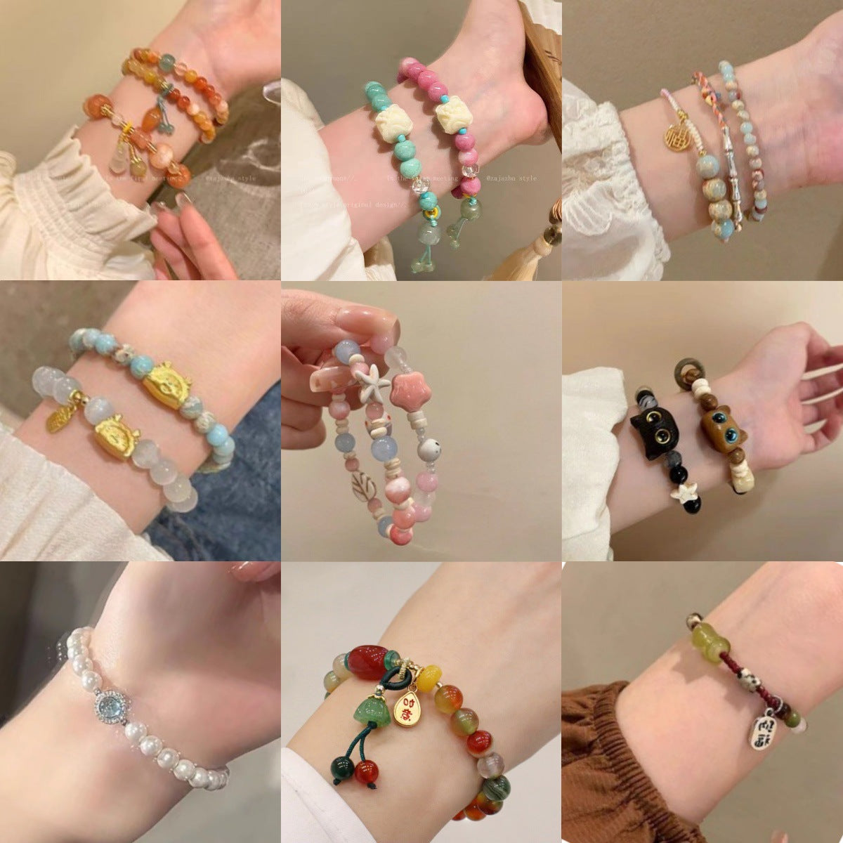 Ceramic Beaded Female Sweet Graceful Lovely Minority Bracelet