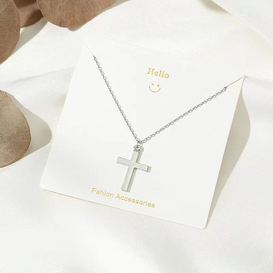 Cross Female Niche Design Light Luxury Lucky Clavicle Necklace