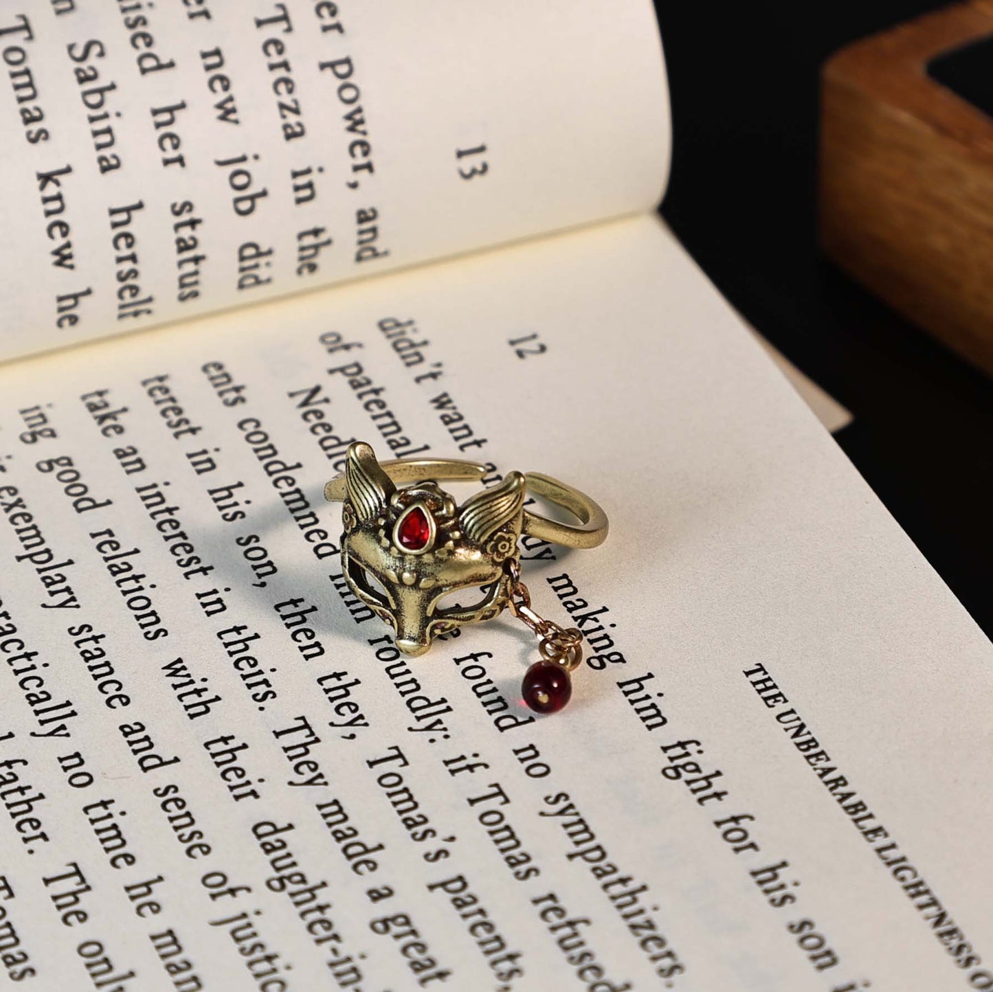 Distressed Style Twin Artistic Retro Matte Ring