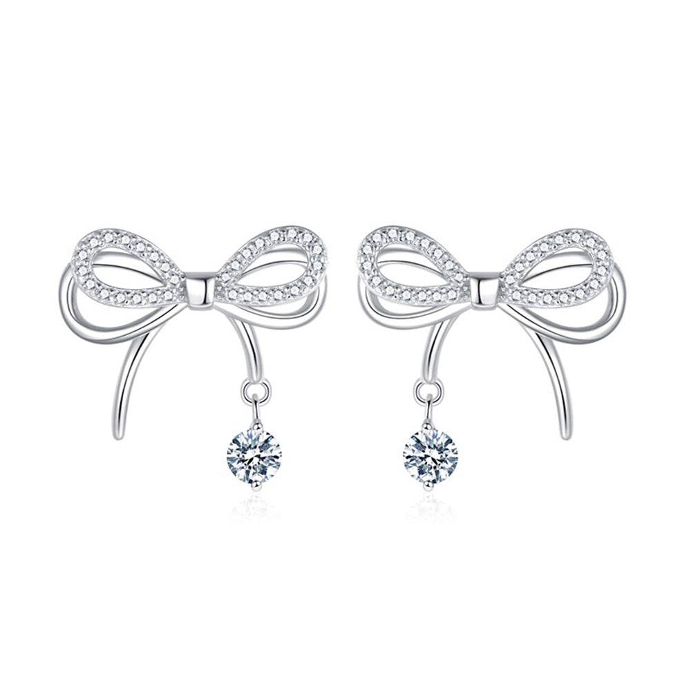 Women's Dream Dainty Bowknot Niche Light-weight Zircon Jewelry Set