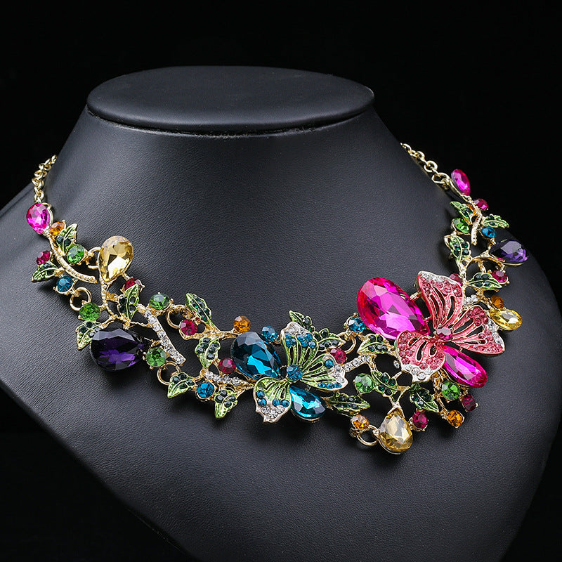 Women's Light Luxury Gorgeous Bridal Painted Oil Necklaces