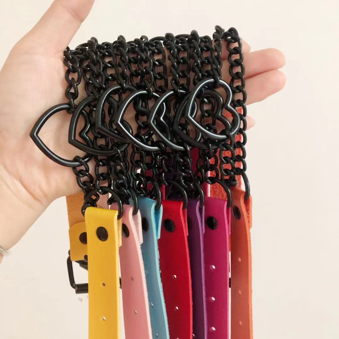 Heart Shaped Black Chain Neckband Fashion Collar