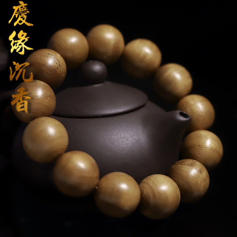 Women's & Men's Kalimantan Indonesia Eaglewood Buddha Beads For Bracelets