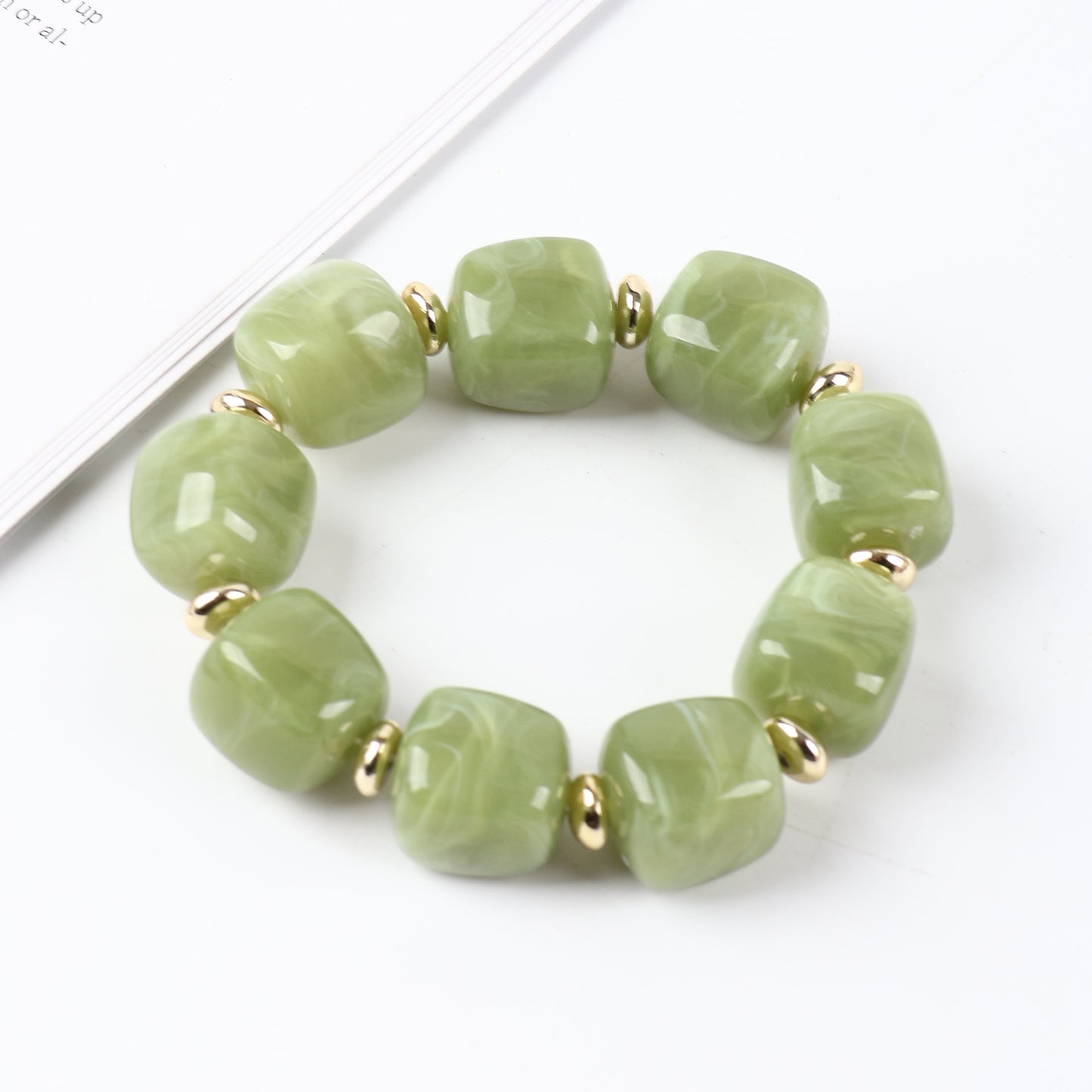 Style Female Niche Acrylic Geometric Solid Bracelet