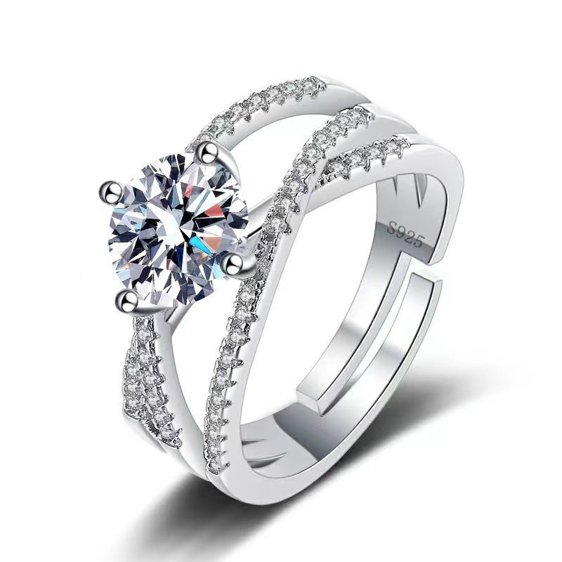 Streaming On Moissanite Female Affordable Luxury Fashion Rings
