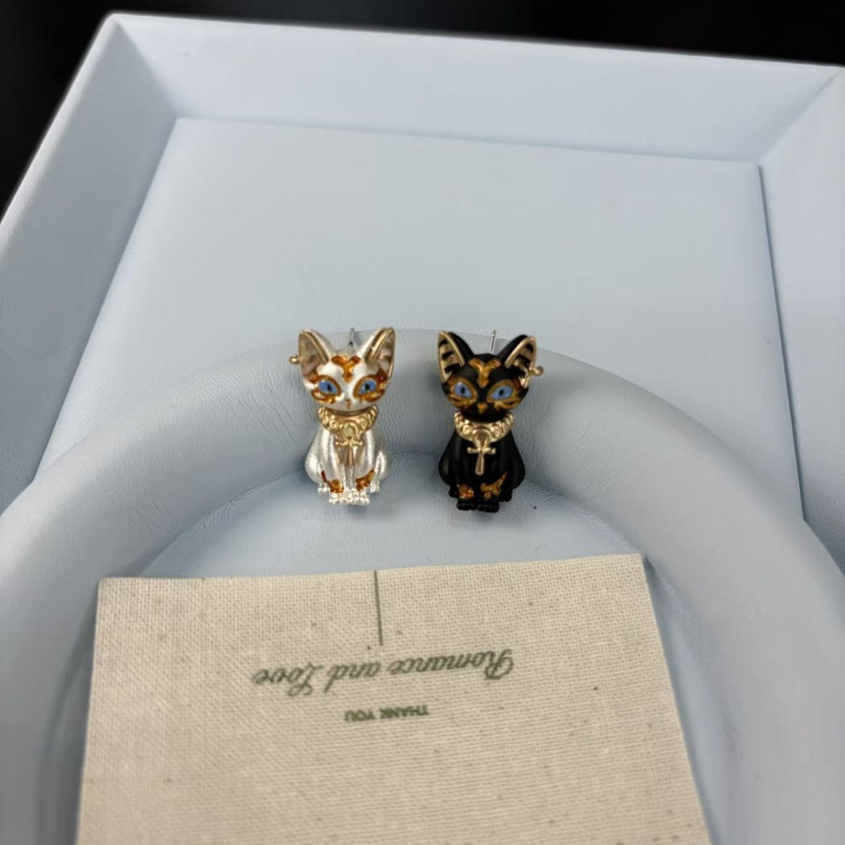 Spicy Pharaoh Egypt Cat Black Female Design Advanced Rings