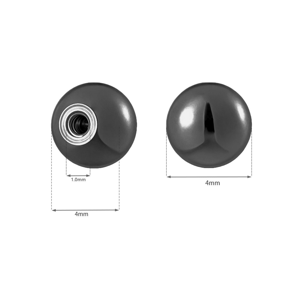 Earplug Ear Bone Ball-shaped Round Cake Stud Earrings