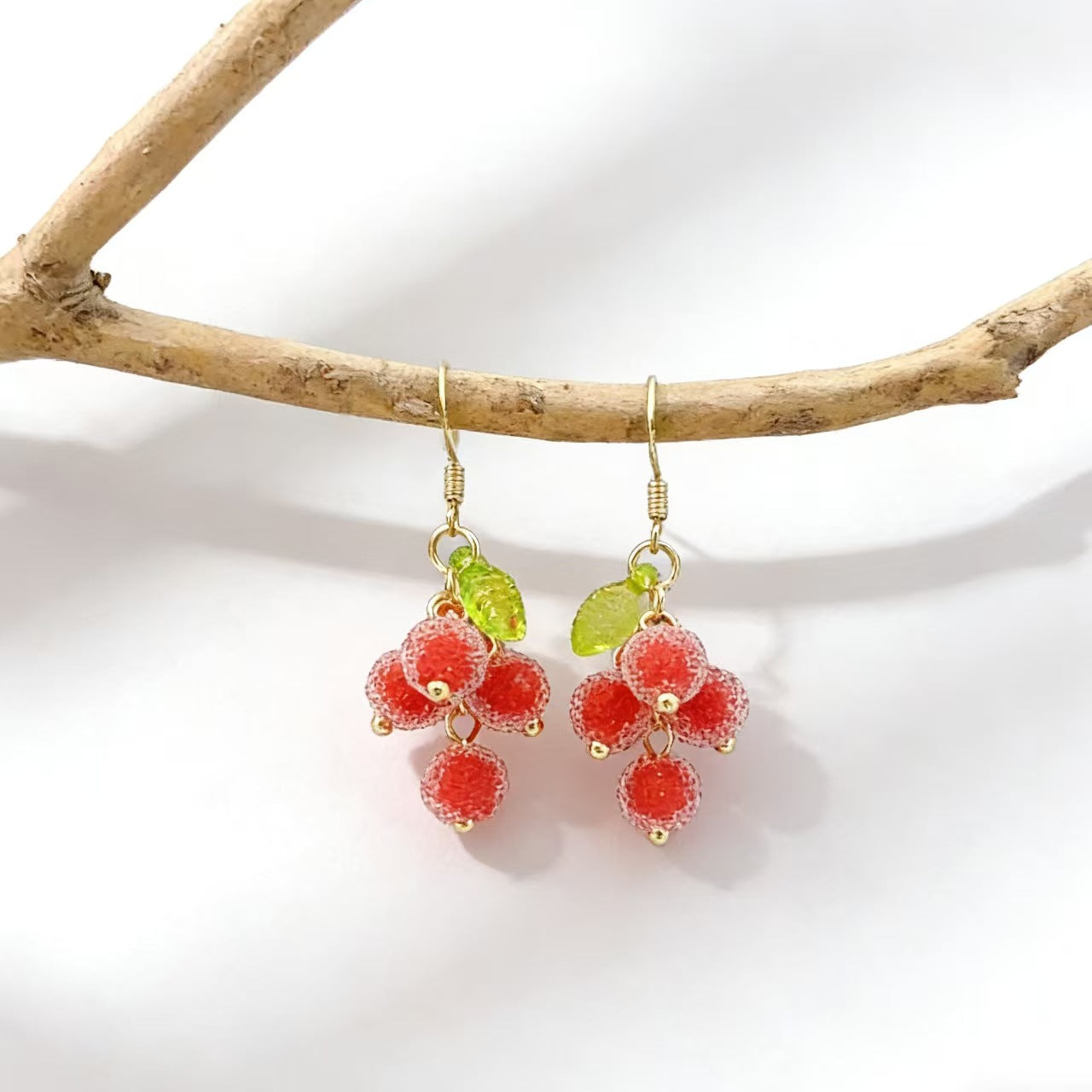 Granulated Sugar Beads High-grade Mosquito Coil Ear Clip Earrings