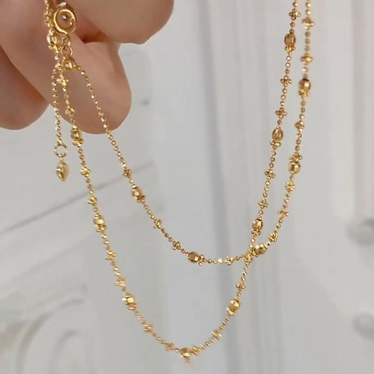 Sier Gold Plated Starry Clavicle Chain Necklaces