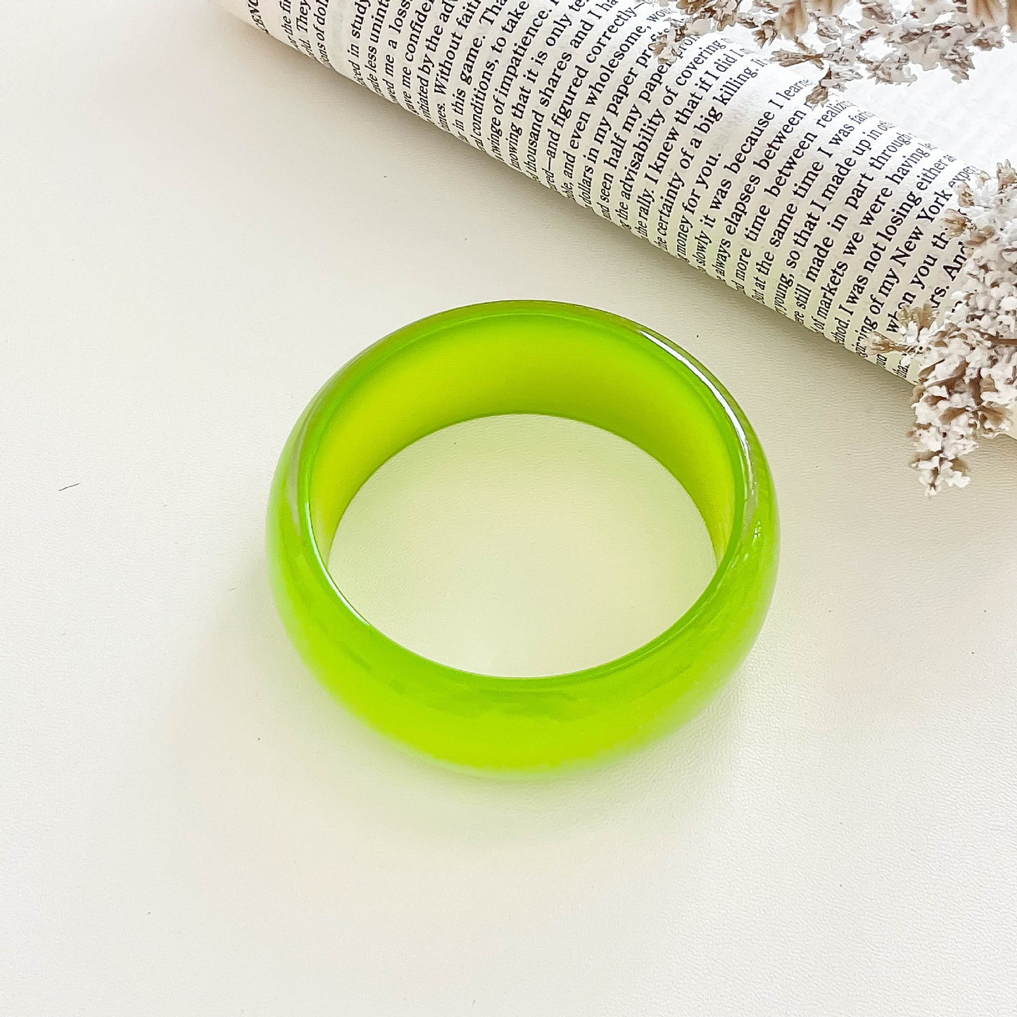 Casual Colorful Pearl Color Resin Round Bracelets
