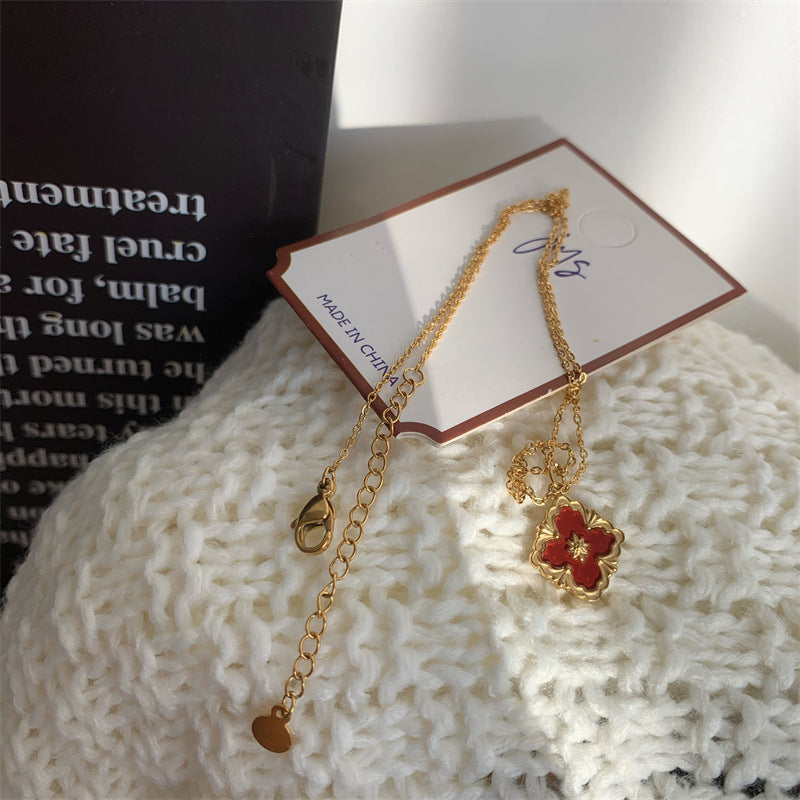 Bath Shell Petals Retro Light Luxury Intellectual Elegant Necklaces